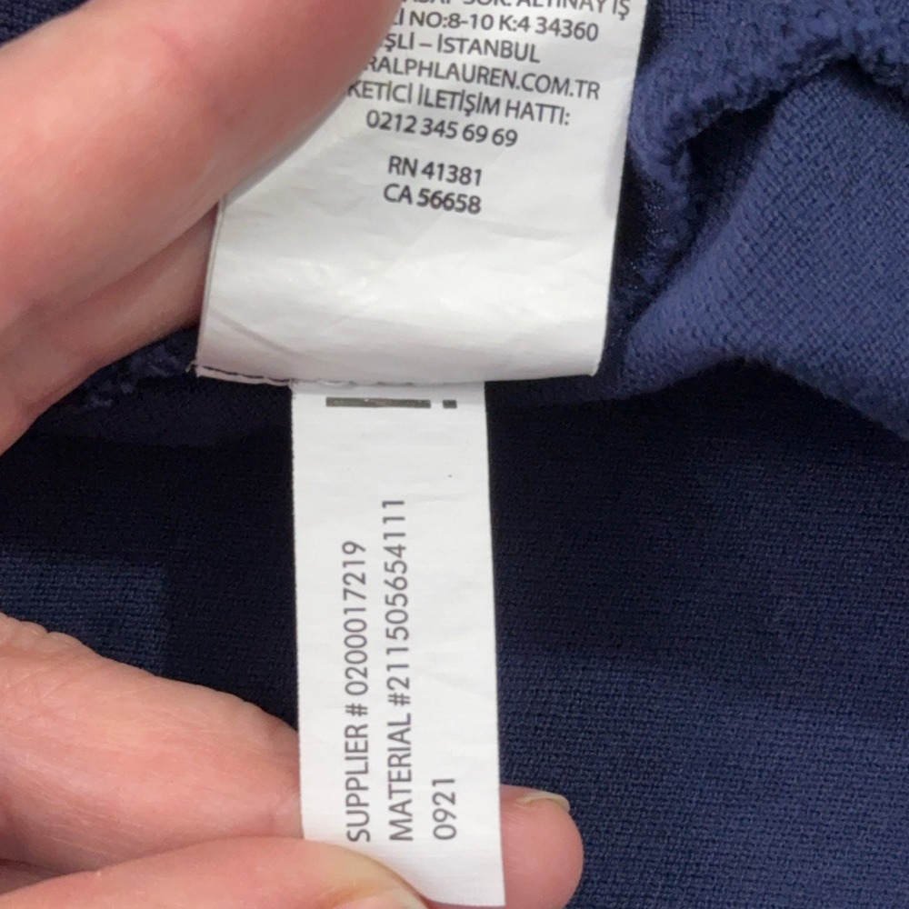 Polo Ralph Lauren Polo Shirt Womens M Navy Blue Slim Fit Short Sleeve Cotton - Picture 8 of 13